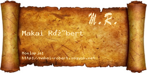 Makai Róbert névjegykártya