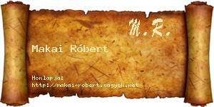 Makai Róbert névjegykártya
